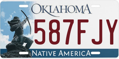 OK license plate 587FJY