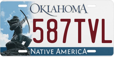 OK license plate 587TVL