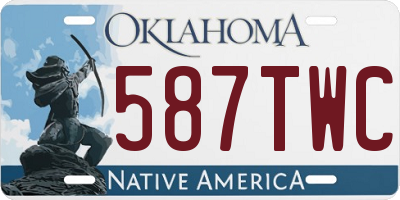 OK license plate 587TWC