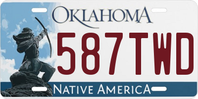 OK license plate 587TWD