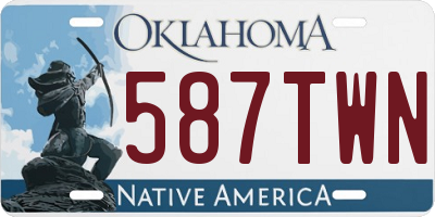 OK license plate 587TWN
