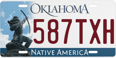 OK license plate 587TXH