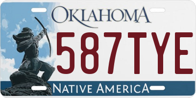 OK license plate 587TYE