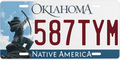 OK license plate 587TYM