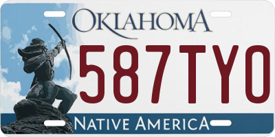 OK license plate 587TYO