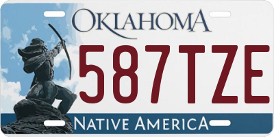 OK license plate 587TZE