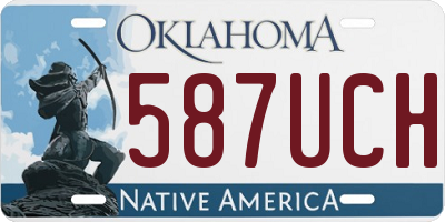 OK license plate 587UCH