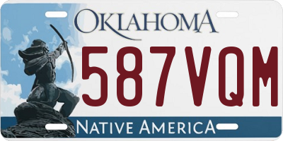 OK license plate 587VQM
