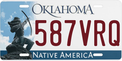 OK license plate 587VRQ