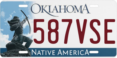 OK license plate 587VSE
