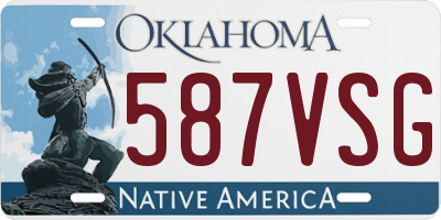 OK license plate 587VSG