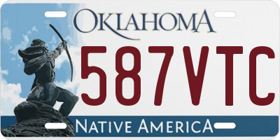 OK license plate 587VTC