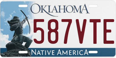 OK license plate 587VTE