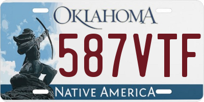 OK license plate 587VTF