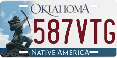 OK license plate 587VTG