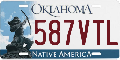 OK license plate 587VTL