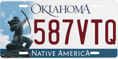 OK license plate 587VTQ
