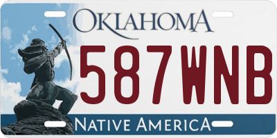 OK license plate 587WNB