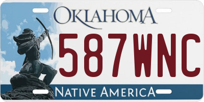 OK license plate 587WNC