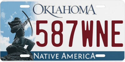 OK license plate 587WNE