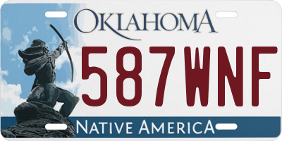 OK license plate 587WNF