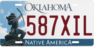 OK license plate 587XIL
