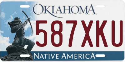 OK license plate 587XKU