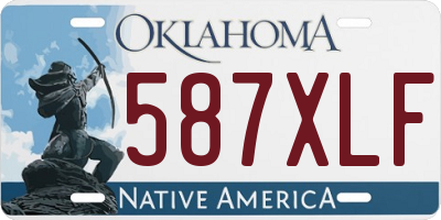 OK license plate 587XLF