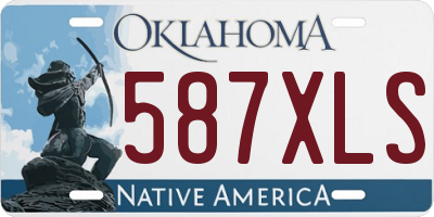 OK license plate 587XLS