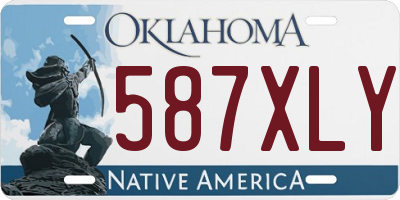 OK license plate 587XLY