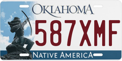 OK license plate 587XMF