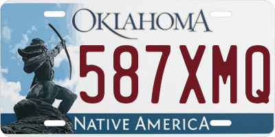 OK license plate 587XMQ