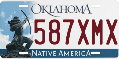 OK license plate 587XMX