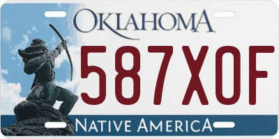 OK license plate 587XOF