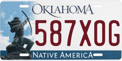 OK license plate 587XOG