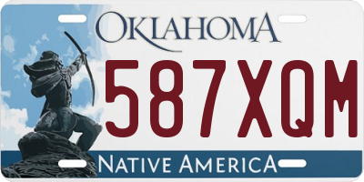 OK license plate 587XQM