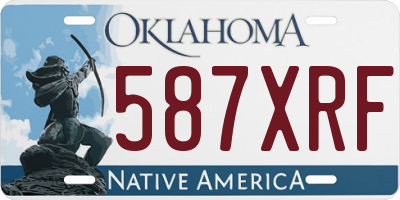 OK license plate 587XRF