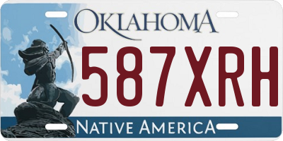 OK license plate 587XRH