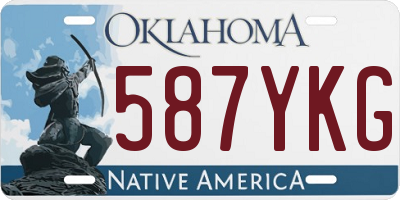 OK license plate 587YKG