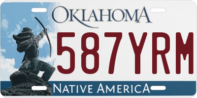OK license plate 587YRM