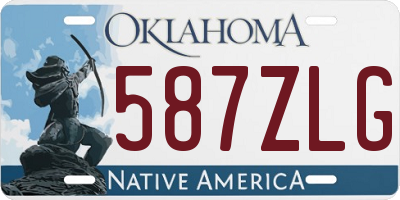 OK license plate 587ZLG