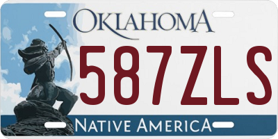 OK license plate 587ZLS
