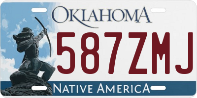 OK license plate 587ZMJ