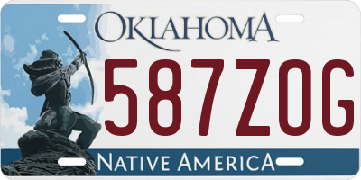 OK license plate 587ZOG