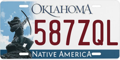 OK license plate 587ZQL