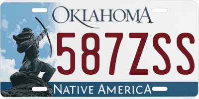 OK license plate 587ZSS