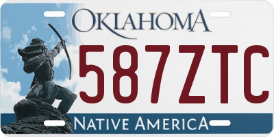 OK license plate 587ZTC