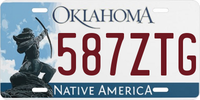 OK license plate 587ZTG