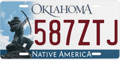 OK license plate 587ZTJ