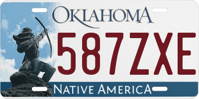 OK license plate 587ZXE